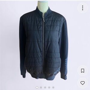 Navy blue zip-up jacket w/ a relaxed fit & streetwear style Murano Size XL